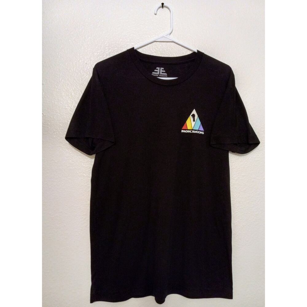 IMAGINE DRAGONS 2018 Evolve Tour Black T-Shirt Dual-Sided Official Merch SZ M